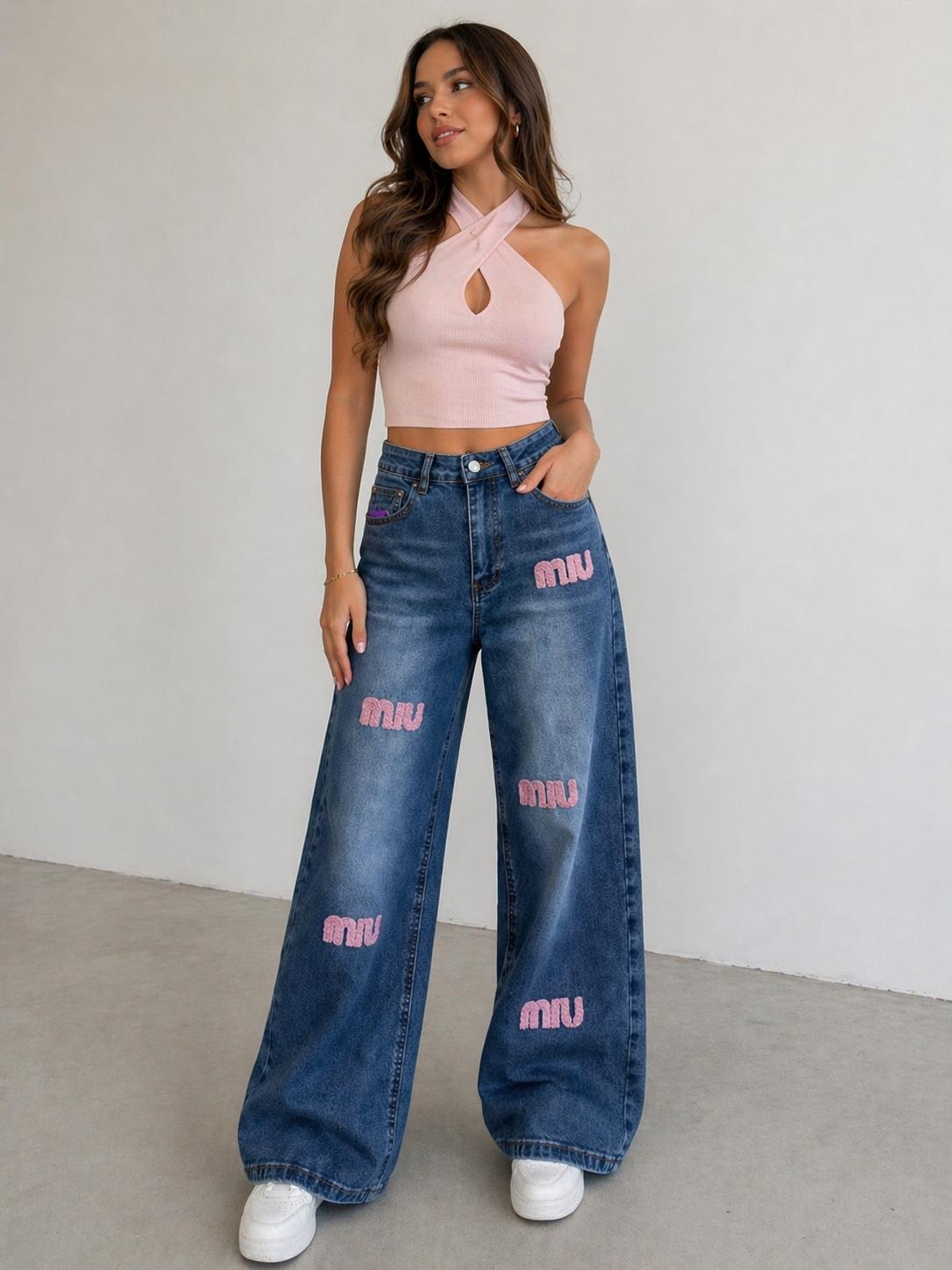 Pantalon MIU Denim Oscuro