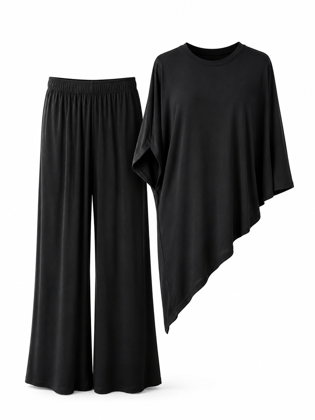 Set Fatima Con Blusa Capa Asimétrica.