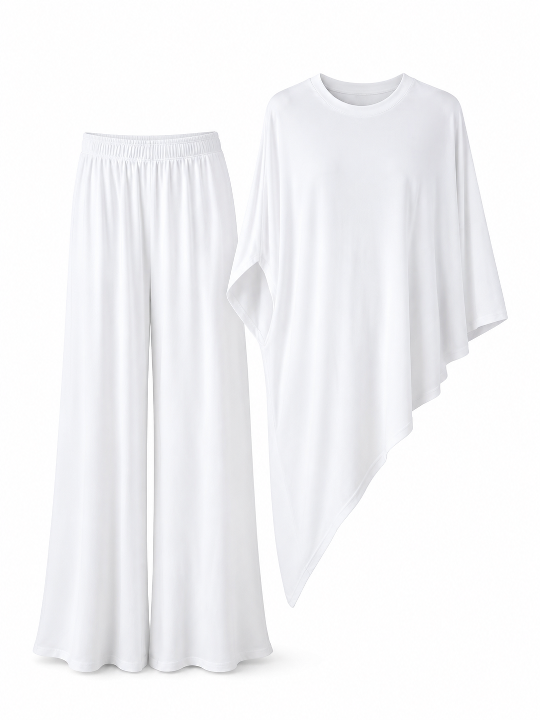 Set Fatima Con Blusa Capa Asimétrica.