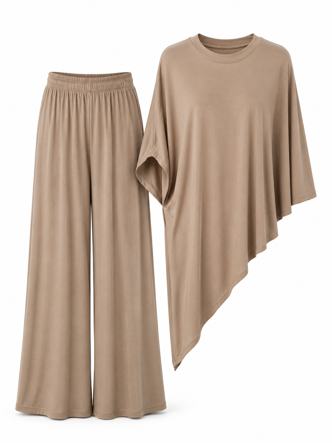 Set Fatima Con Blusa Capa Asimétrica.