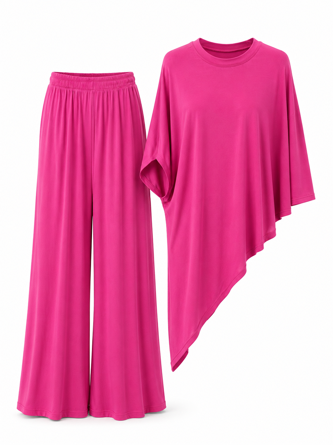 Set Fatima Con Blusa Capa Asimétrica.