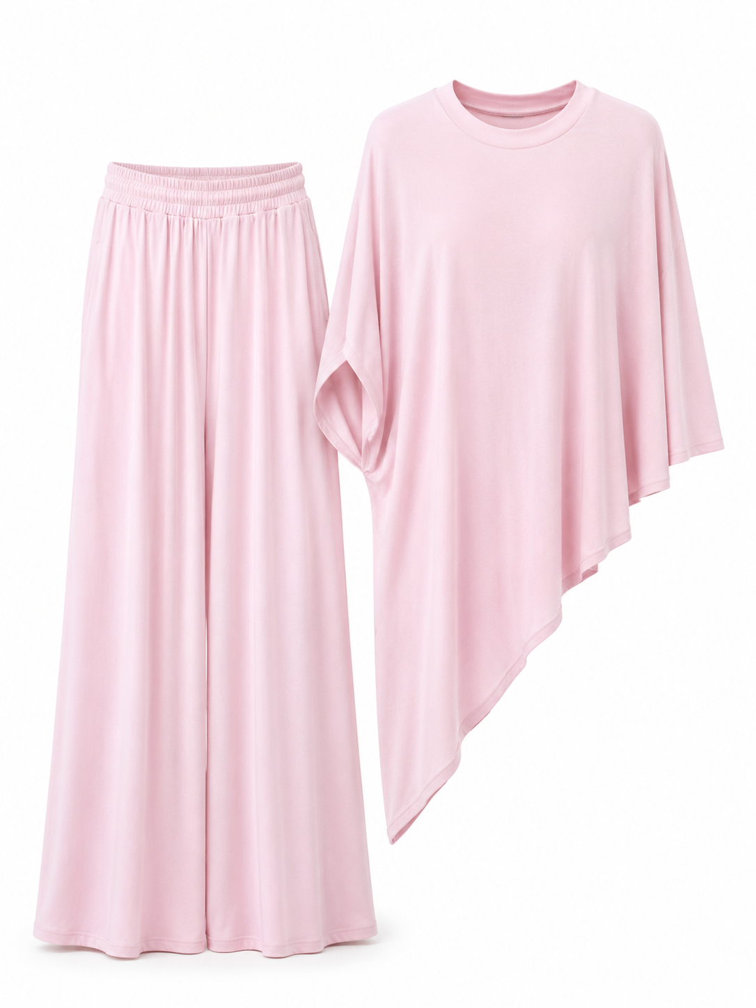Set Fatima Con Blusa Capa Asimétrica.
