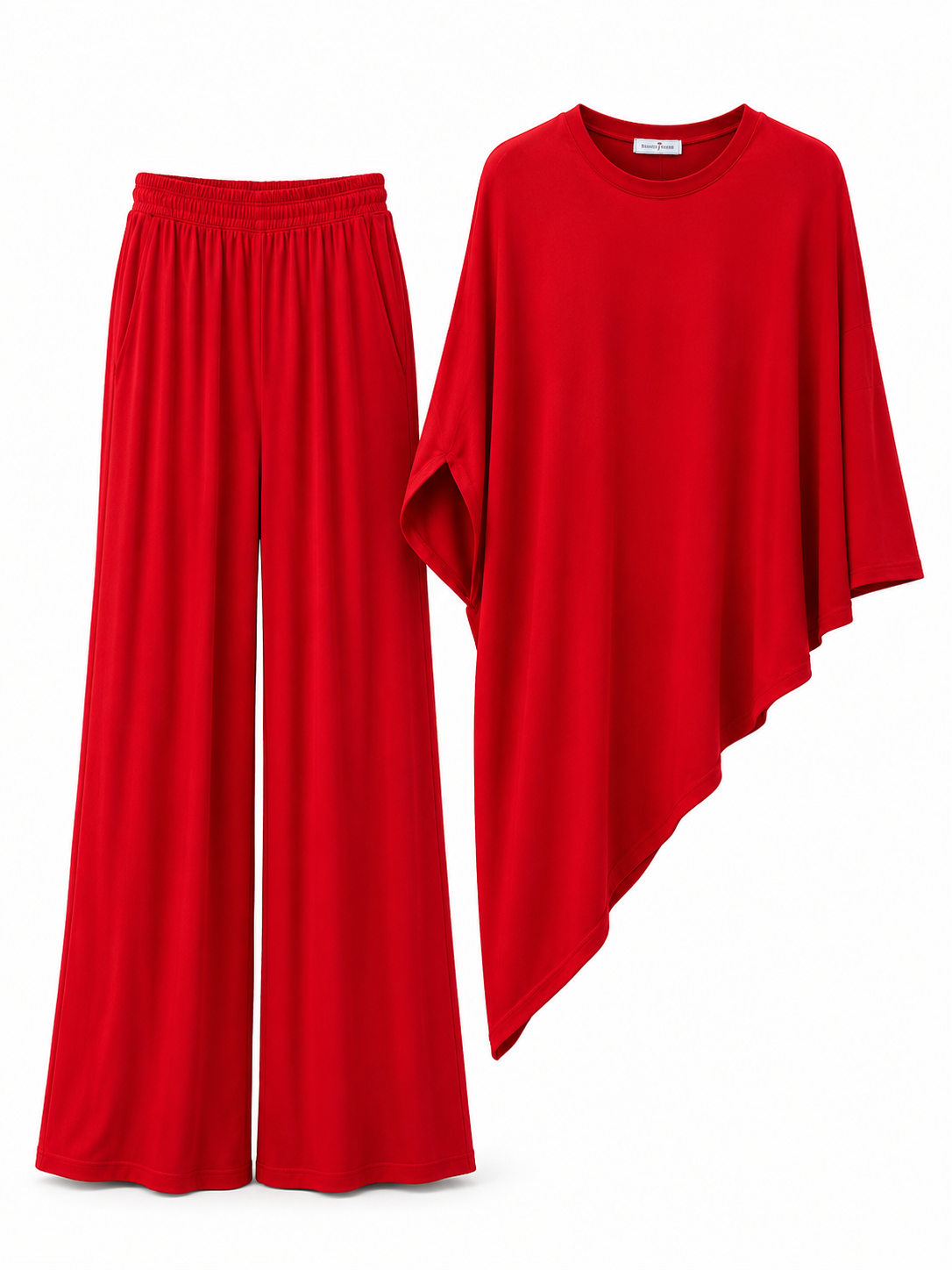 Set Fatima Con Blusa Capa Asimétrica.