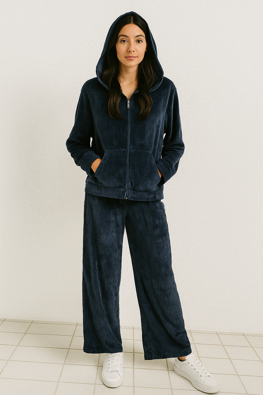 Set Andrey TS1150H Talla Compartida Colores Temporales Tela De Pana Con Jaretas Funcionales  Para Uso Diario Casual Chamarra Con  Panst  Talla S/M y G/XL Para Petit y Curvy Comodidad Versatil Tendencia Viral Moda Mexicana Para Cualquier Tipo De Cuerpo