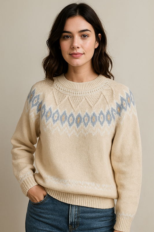 Suéter Navideño Aurora Unitalla Tejido Suave y Estilo Invernal Para El Dia a Dia Casual y Cómodo Perfecto Para Esta Temporada Navideña Moda Mexicana Femenina Versátil