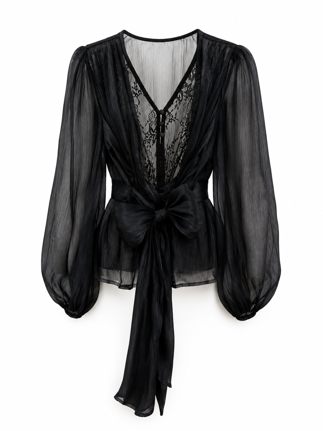 Blusa Coquette De Tul con Encaje.
