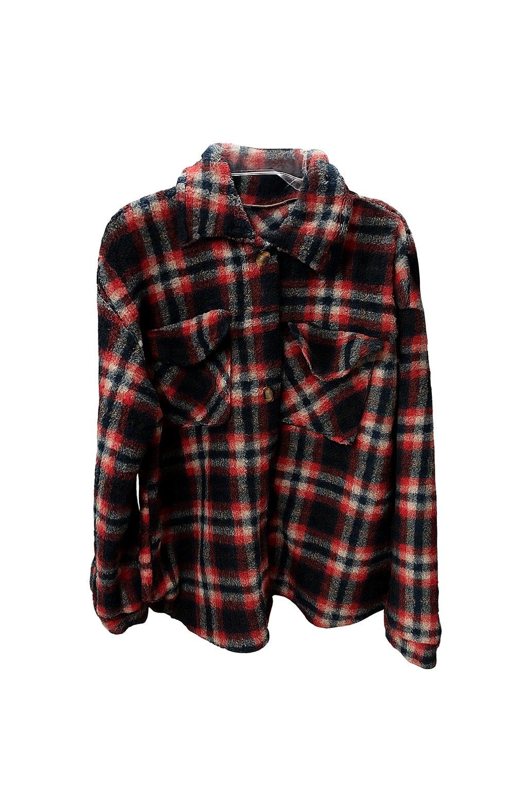 Camisola Nordic JK1078H Talla Compartida S/M y G/XL Teddy Con Botones Carey Ideal Para El Invierno Para Petit y Curvy Tendencia Viral Moda Femenina Con Bolsas Funcionales Casual Otoñal Invierno