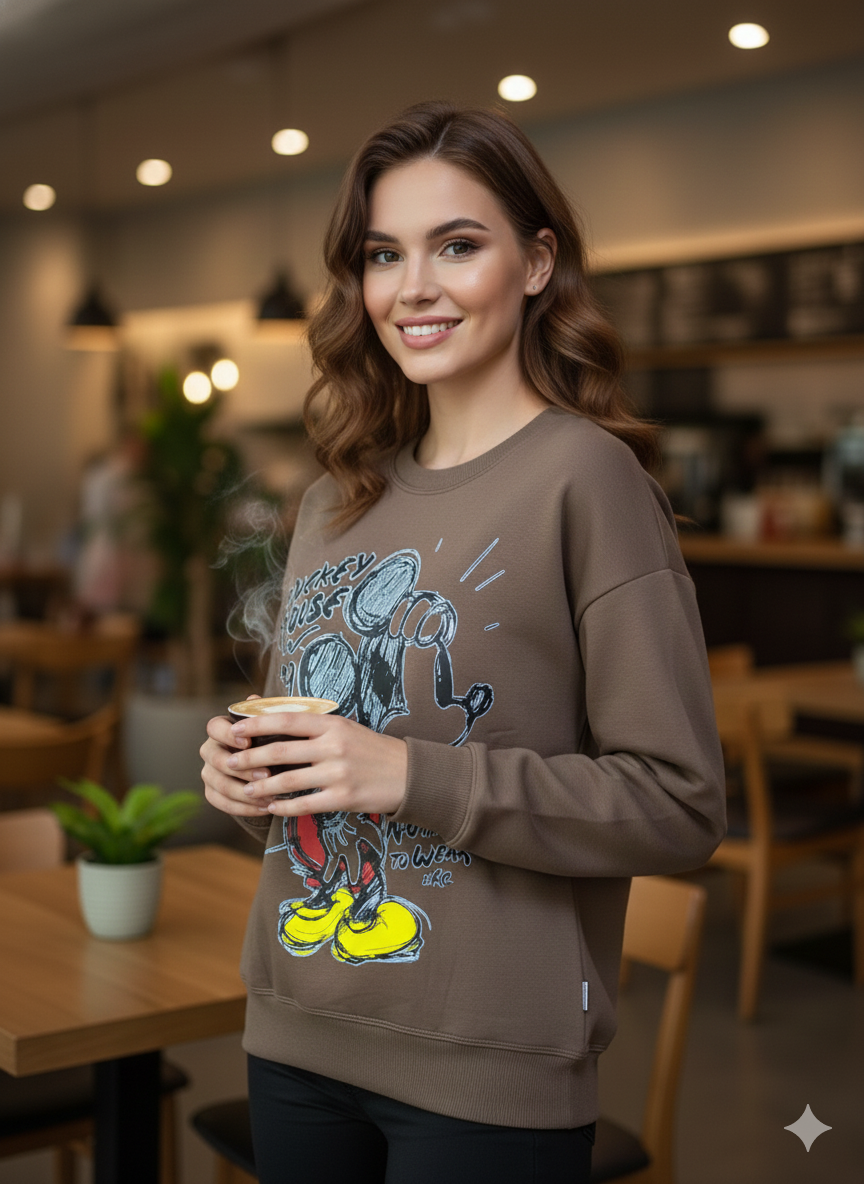 Sudadera Terry Grafiti. Ideal Para Sentirte Comoda, Con Un Poco De Humor, El Estampado Le Da Un Estilo De Aire Moderno, Una Prenda Basica, Pero Con Mucha Personalidad.