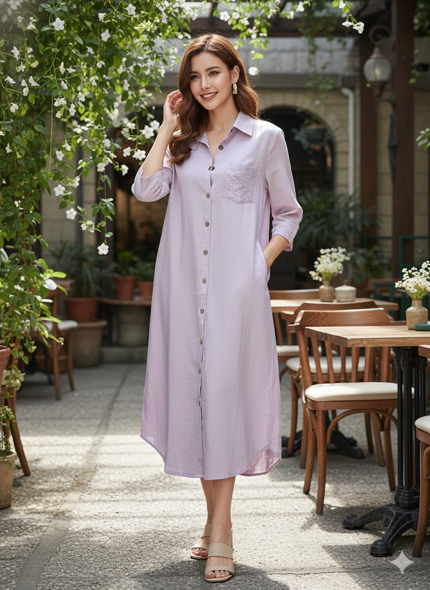 Camisero Lino M5320DR Ruth. Super Fresco, Comodo, Combinable, Ideal Para Los Tiempos De Calor, Para Sentirte Muy Femenina.