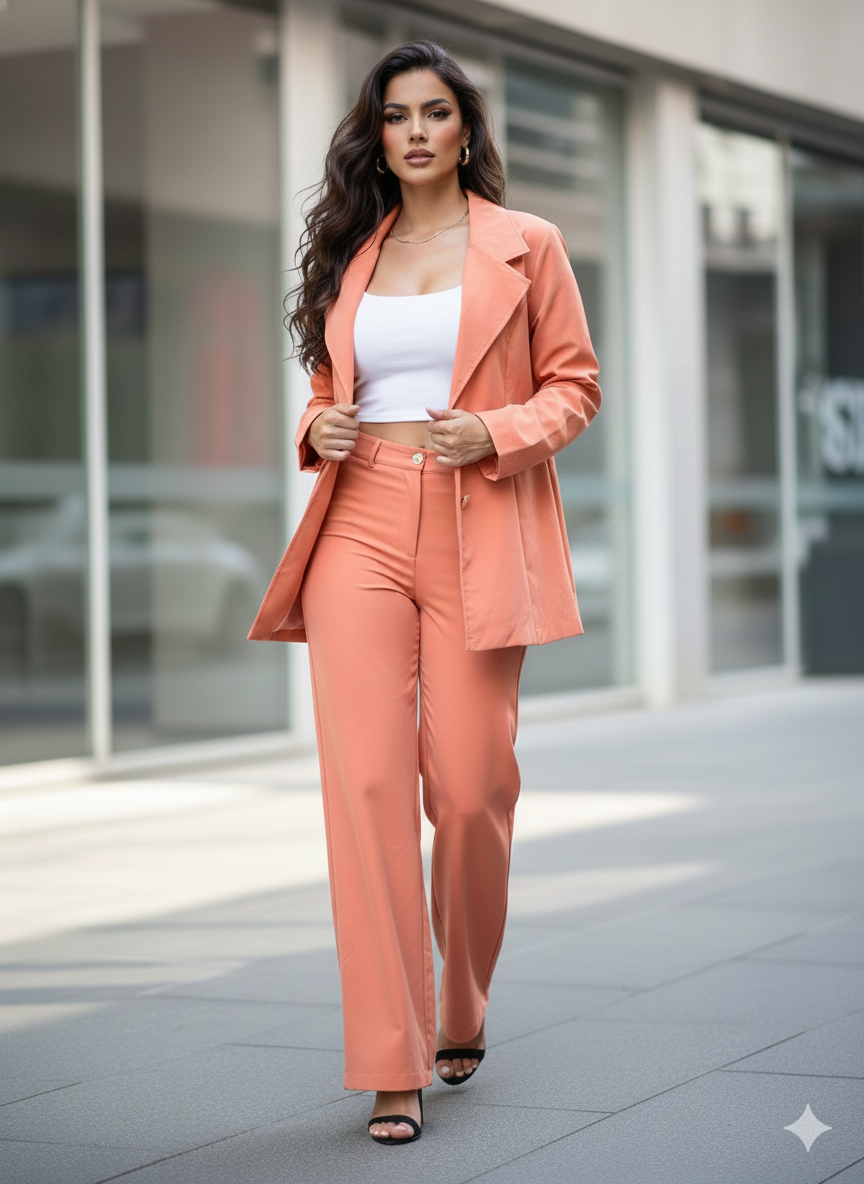 Set Noir Popelina Satin. Modelo Que Resalta El Equilibrio Entre La Sofisticacion Moderna Y La Versatilidad, Proyecta Mucha Seguridad Y Buen Gusto, Es Super Femenino Y De Silueta Favorecedora, De Tallas S/m Y G/XG.