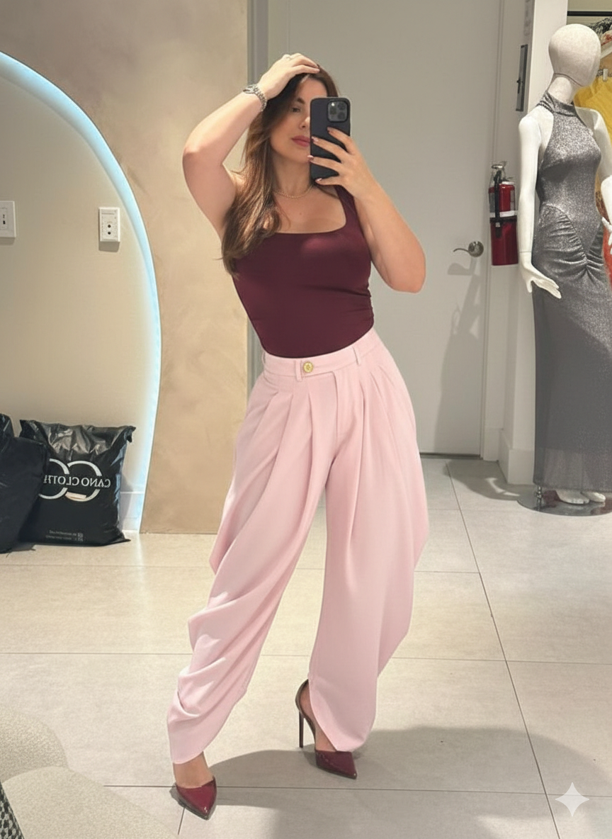 Pantalon Rayon 54347 Globo. Fresco, Comodo, Ideal Para Sentirte Libre, Unica, péro Sobre Todo Relajada.