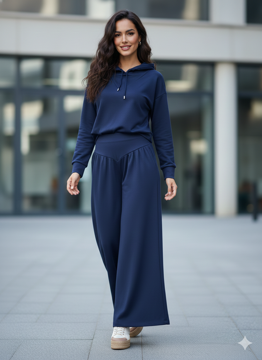 Set De Pants Eira. Un Modelo Muy Comodo, Fresco Y A La Vez Deportivo, El Cual Te Hace SentirteLibre, Sofisticada Y Relajada, El Pantalon Es De Patas Anchas, Presenta Una Cintura Alta Y Un Diseño Muy Favorecedor Con Un Canesú En Forma De "V"