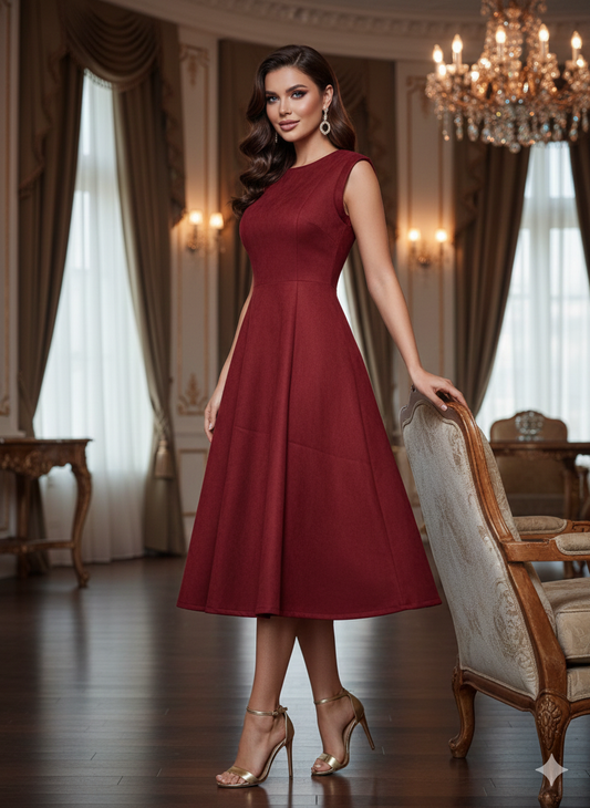 Vestido Senit Gamuza Talla Compartida S/M y M/G Ideal Para El Otoño Sin Mangas Largo Corte A Con Cierre Invisible Para Petit Curvy Moda Tendencia Femenina Viral Con Bolsas Funcionales