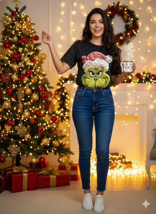 Blusa Moño Navidad Irreverente. Comoda, Casual, Combinable, De Tela Suave Y Ligera.