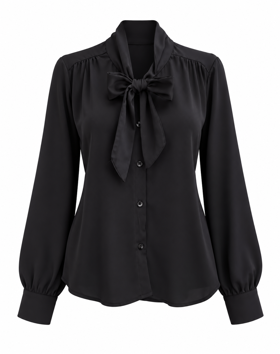 Blusa Corbata De Satin.