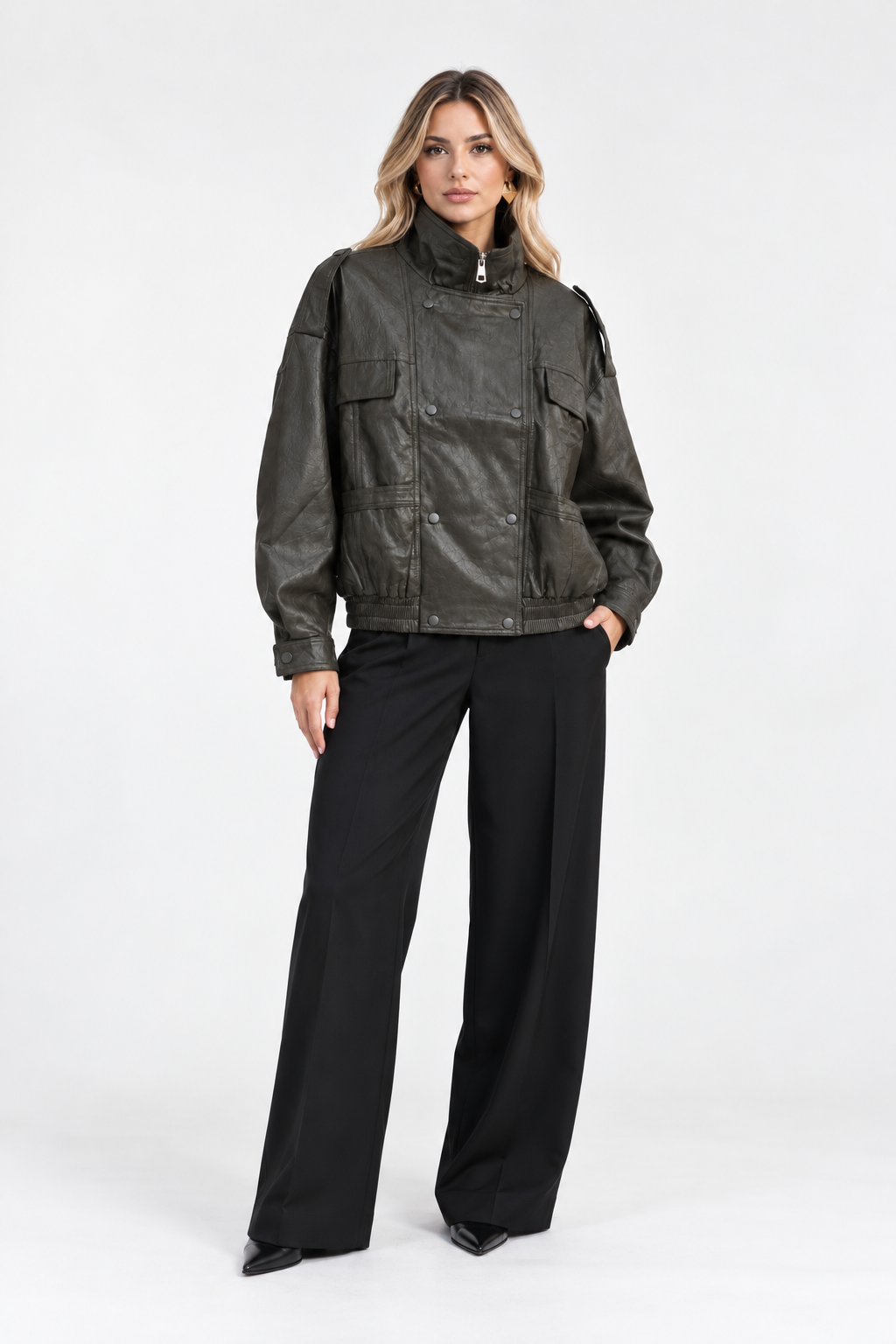 Chamarra Bomber Army de Vinipiel