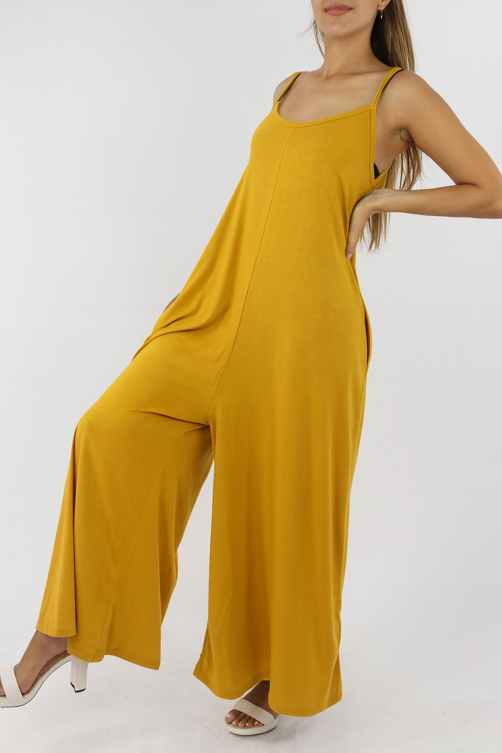 Palazzo Boho Barcelona Brush Casual De Tirantes Delgados Con Bolsas a Los Costados Unitalla