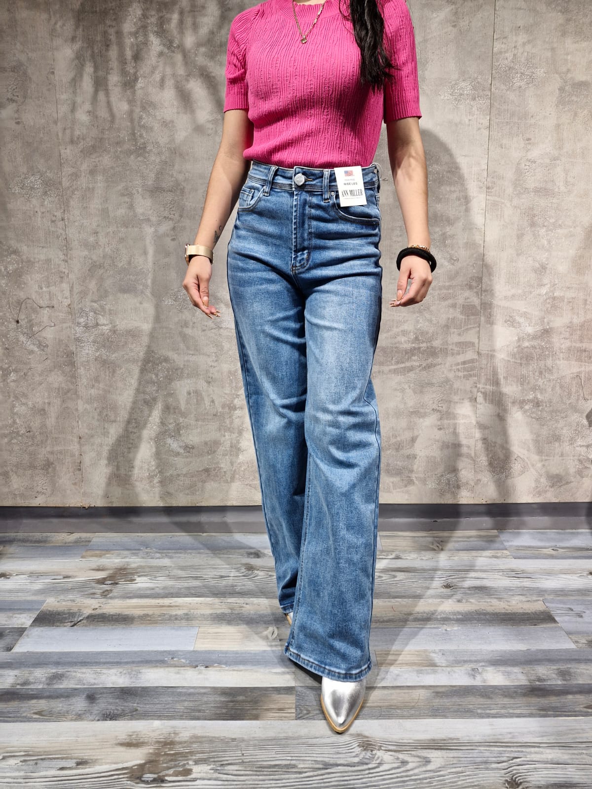 Pantalon Roge Mujer Talla Separada Corte Recto Mezclilla Clara Para Uso Diario Casual Elegante Tendencia Viral Moda Mexicana Femenina Denim Mezclilla Jeans