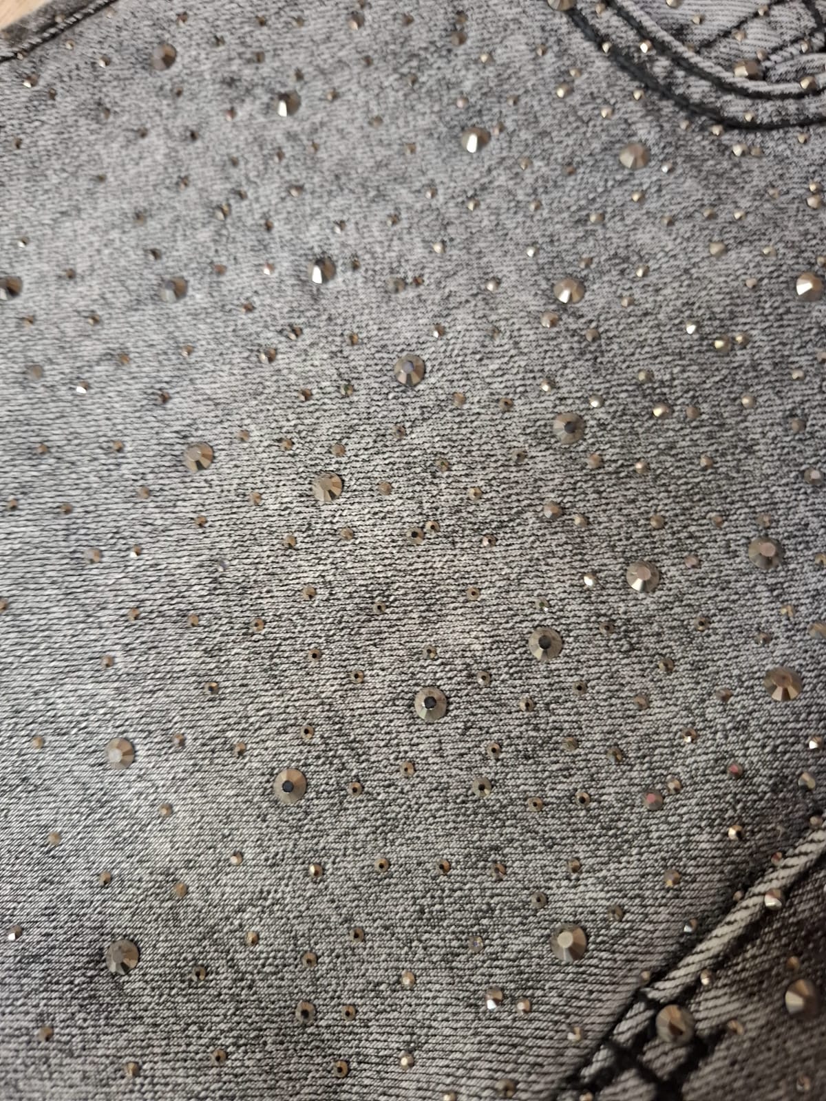 Pantalon D9007-1 Con Brillos En La Parte De Enfrente Bolsas Funcionales Corte Recto Tallas 5-15 Semi deslavado Denim Oscuro Moda Femenina Elegante Casual Viral tendencia Petit y Curvy Uso dia a dia