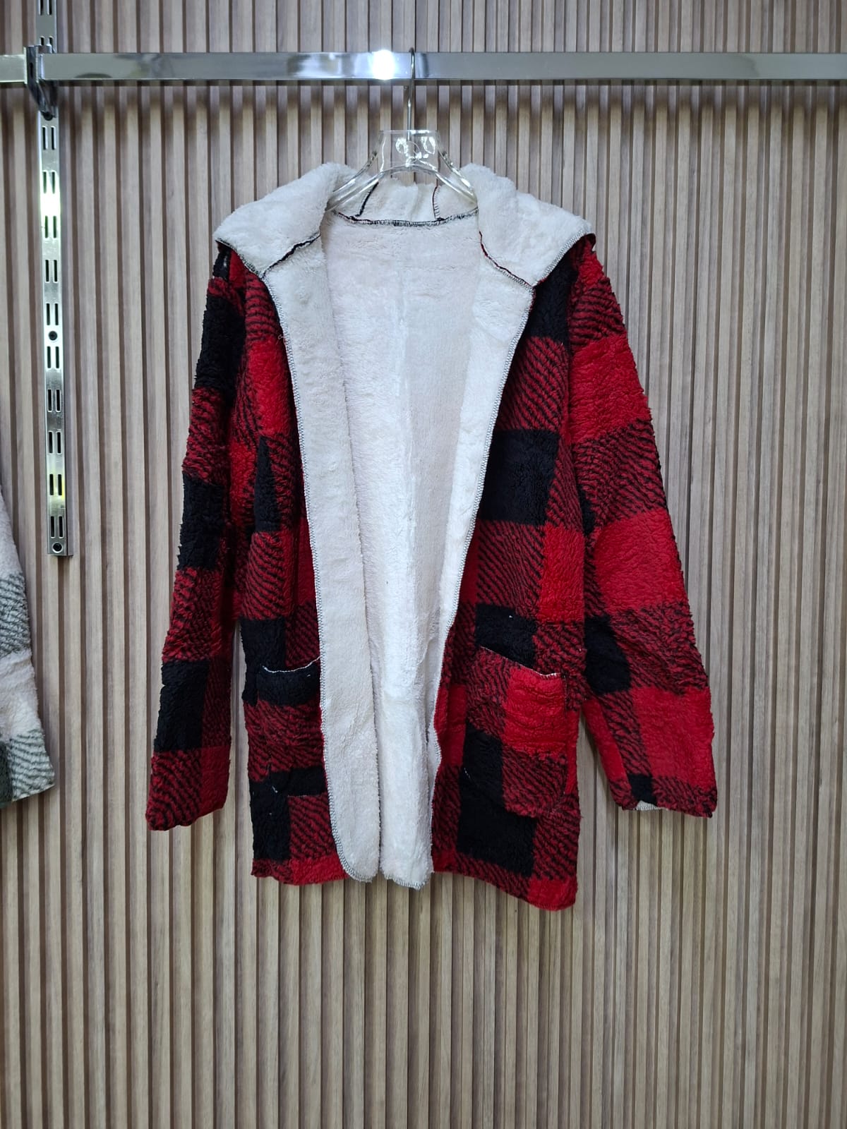 Abrigo Kang JK1071H Talla S M G y XL Para Petit Curvy Ideal Para Invierno Largo  Aborregado Con Bolsas Funcionales Viral Moda Mexicana Tendencia Casual Elegante Para El Dia Dia