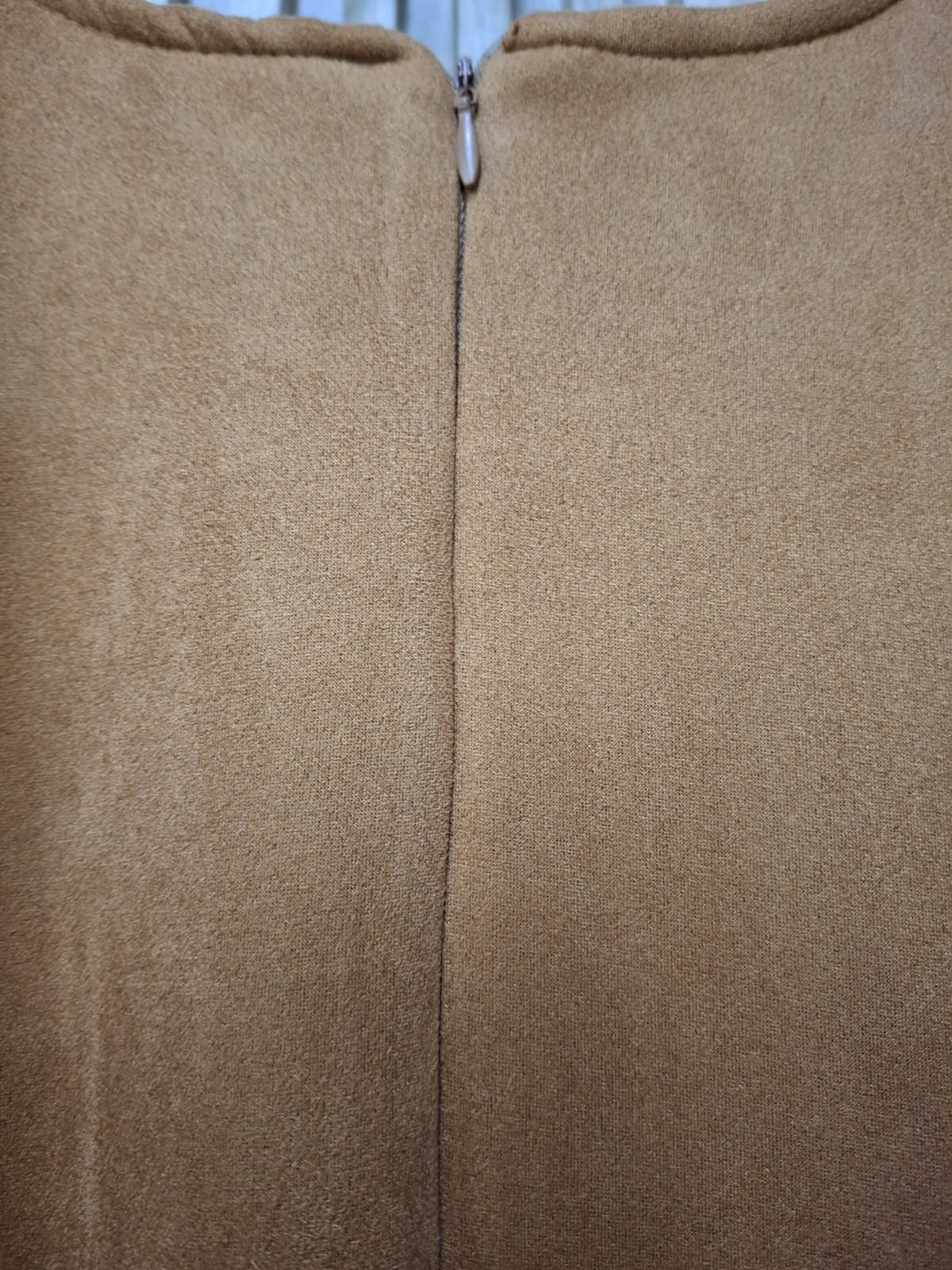 Vestido Senit Gamuza Talla Compartida S/M y M/G Ideal Para El Otoño Sin Mangas Largo Corte A Con Cierre Invisible Para Petit Curvy Moda Tendencia Femenina Viral Con Bolsas Funcionales