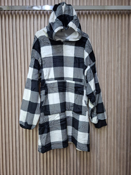 Sudadera Cory JK1055Q Cobija Manga Larga Con Bolsa Funcional Aborregado Unitalla Cuadrados Ideal Para El Invierno Para Petit YCurvy Moda Femenina Tendencia Viral