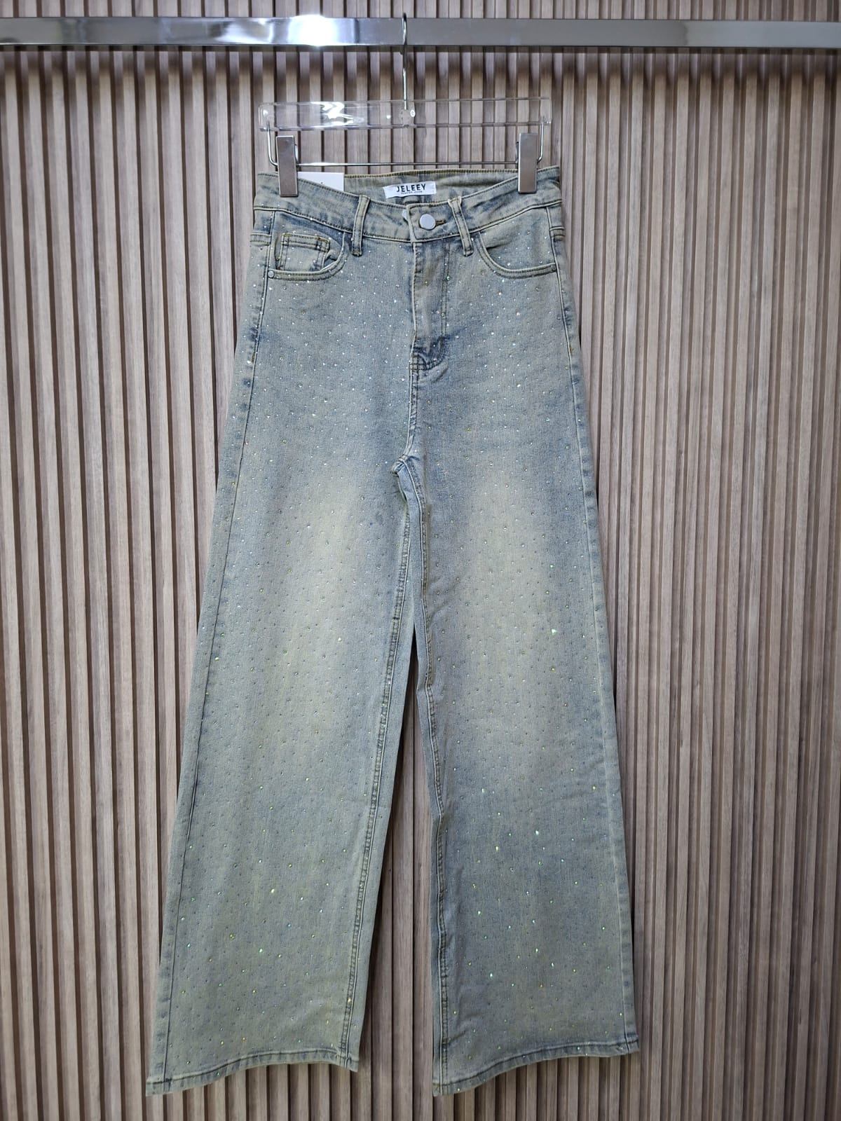 Pantalon T7051 Mezclilla Clara 5-15 Petit Curvy Ideal Para Uso Diario Casual Con brillos Platas Moda Femenina Mexicana Viral tendencia