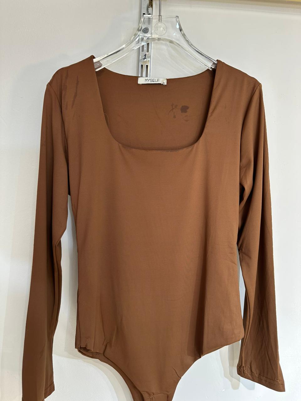 Body Kali Talla S M y G Manga Larga Escote Cuadrado Para Petit y Curvy Moda Tendencia Viral Femenina Mexicana Casual Elegante