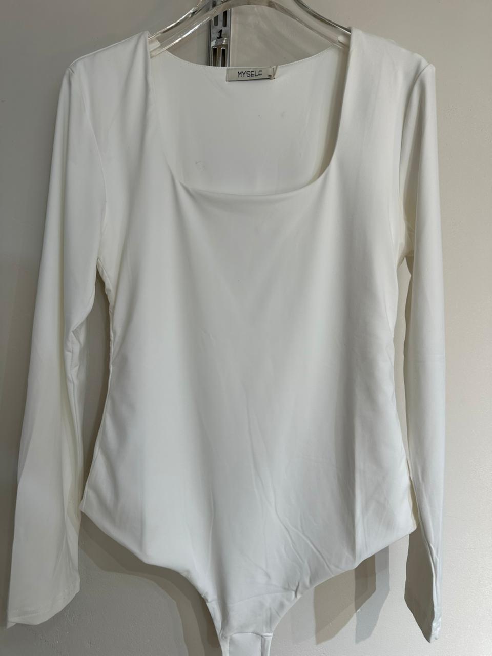 Body Kali Talla S M y G Manga Larga Escote Cuadrado Para Petit y Curvy Moda Tendencia Viral Femenina Mexicana Casual Elegante