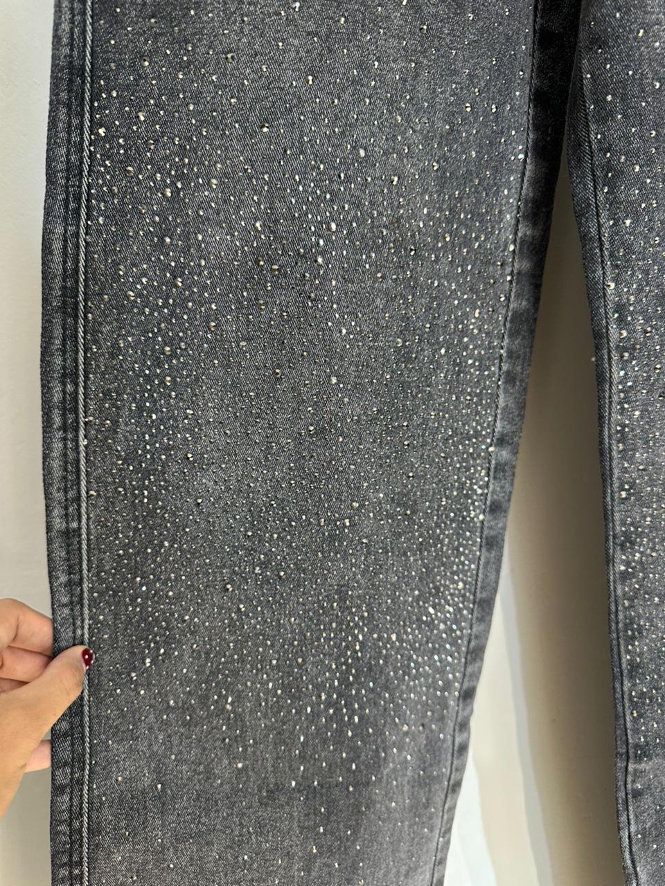 Pantalon BW3027 Denim Negro Deslavado Con Jareta Incluida Corte Recto 3-13 Para Mujer Ideal Para Uso Diario Viral tendencia Moda Femenina