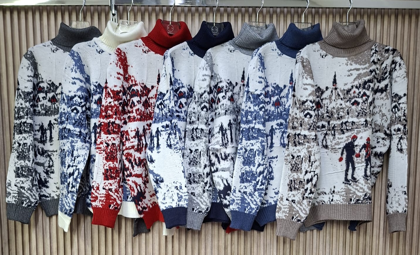 Sueter Magia Navideña: Suéter Tejido Escena de Invierno, Cálido y Acogedor