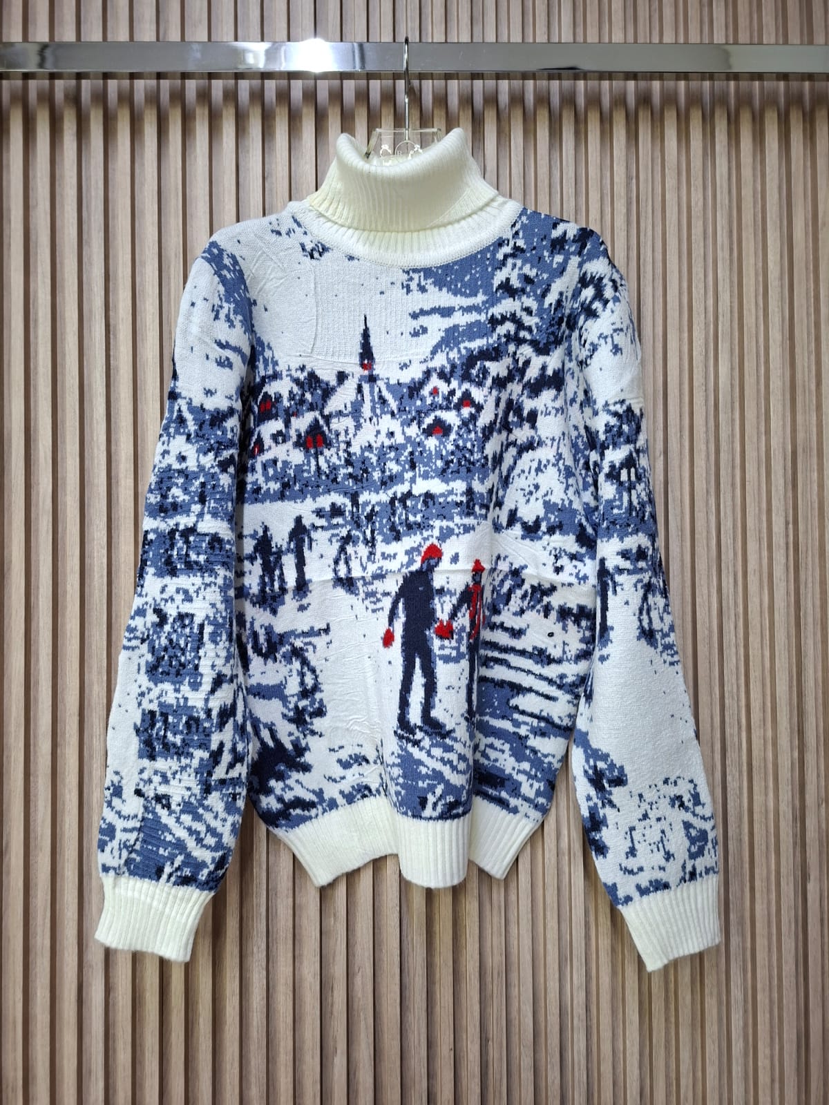 Sueter Magia Navideña: Suéter Tejido Escena de Invierno, Cálido y Acogedor