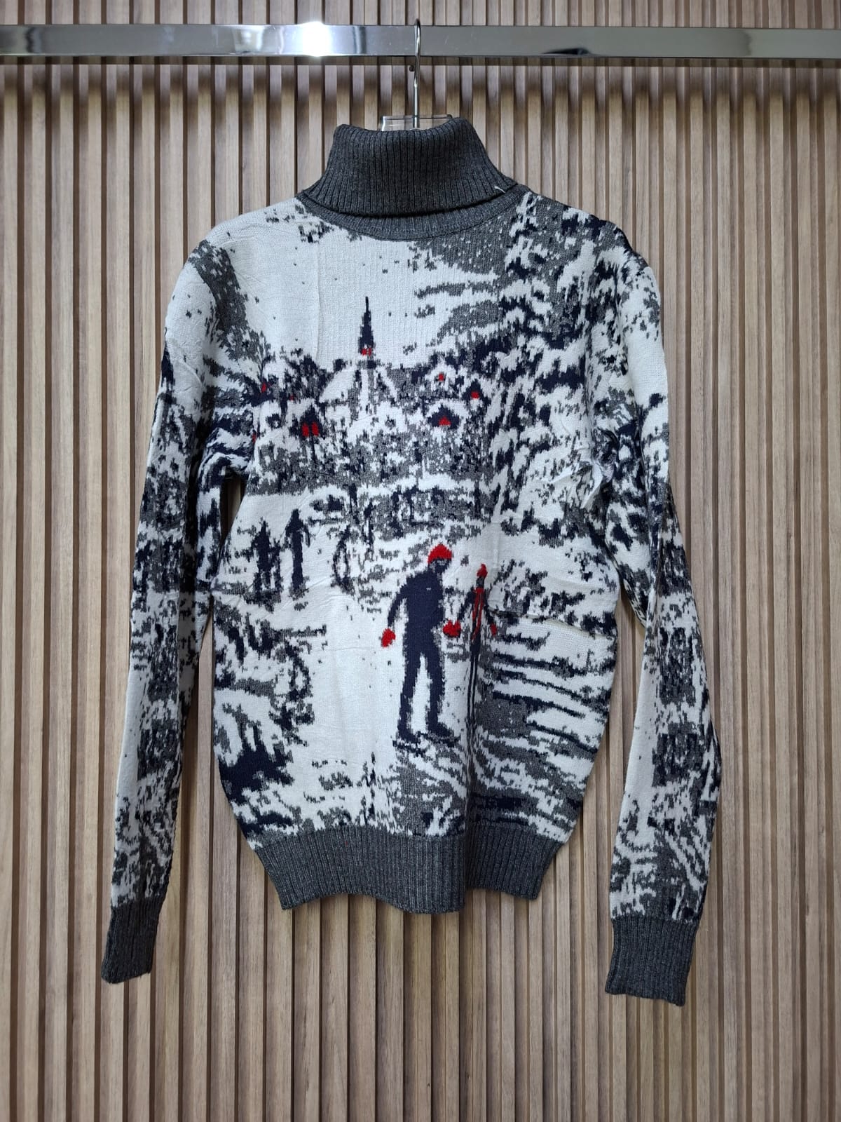Sueter Magia Navideña: Suéter Tejido Escena de Invierno, Cálido y Acogedor