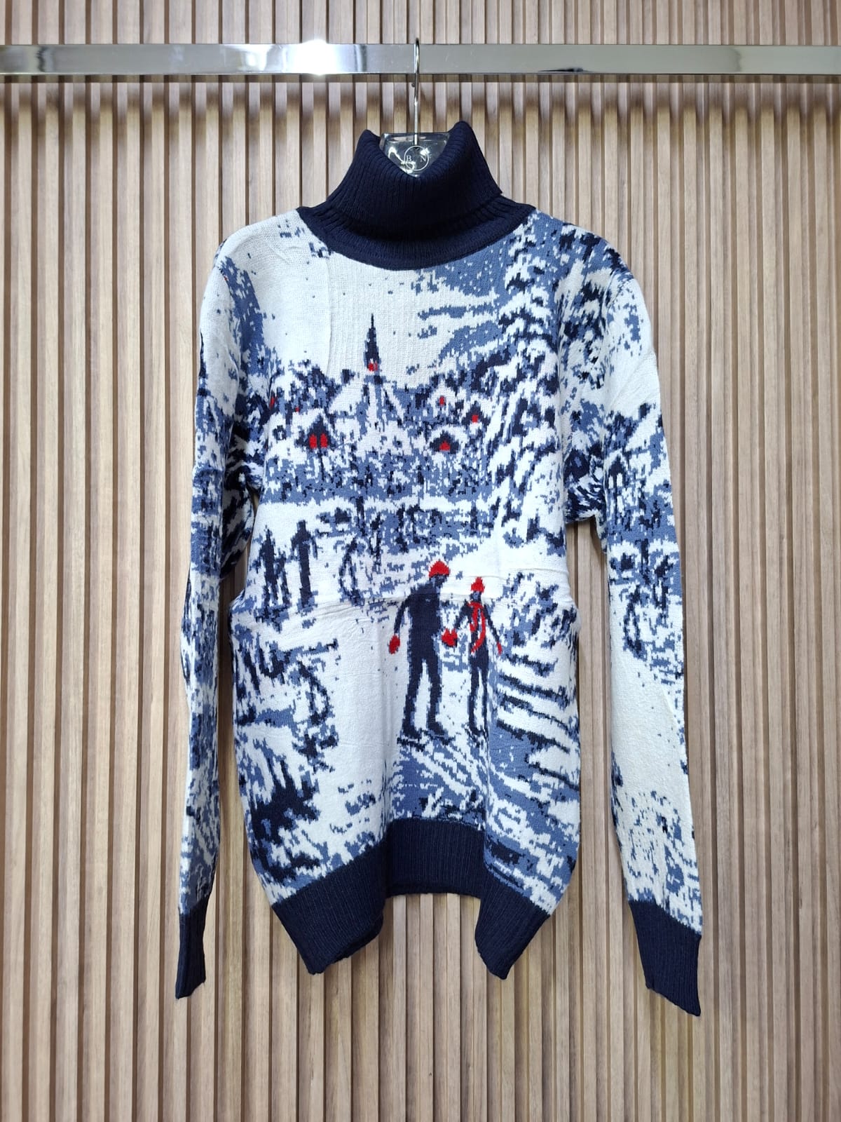 Sueter Magia Navideña: Suéter Tejido Escena de Invierno, Cálido y Acogedor