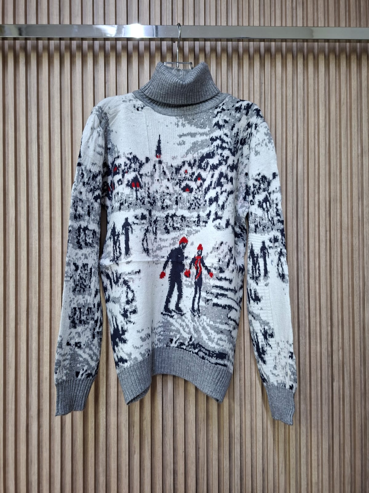 Sueter Magia Navideña: Suéter Tejido Escena de Invierno, Cálido y Acogedor