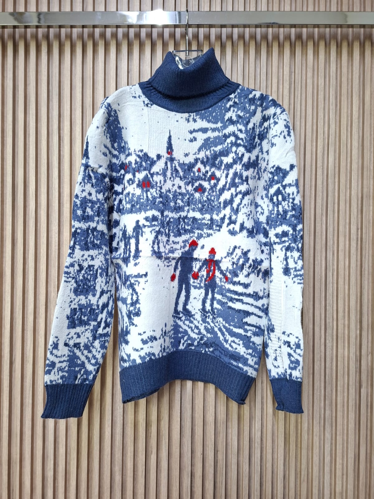 Sueter Magia Navideña: Suéter Tejido Escena de Invierno, Cálido y Acogedor