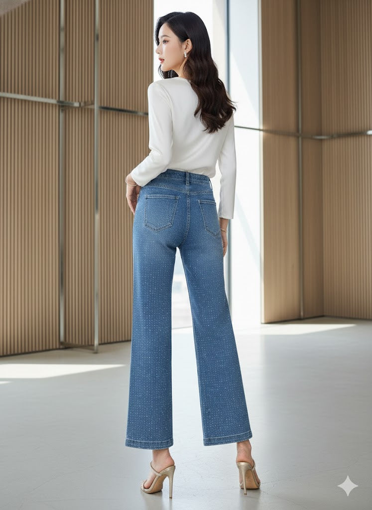 Pantalón D9011 Aurora Denim. Con El Estilo Perfecto, Look Casual Chic, Femenino, Petit, Curvy Y Elegancia, Tallas De 5 A 15.