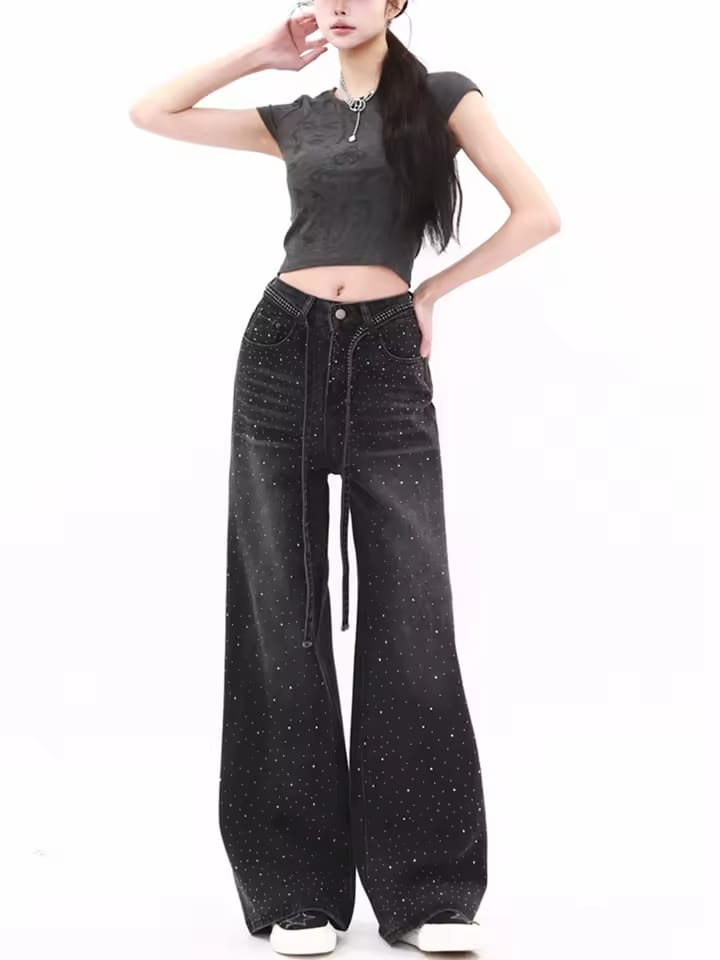 Pantalon LM1072 Wide Leg Astro. De Silueta Ancha Y Fluida, Femenina, Para Tallas Curvy Y Petit, De La CH  A La G.