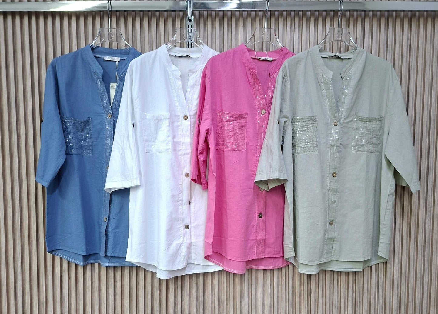 Camisa M5323BL Zafira. De Tela Manta Fresca, Con Un Estilo Clasico Y Tradicional, Super Fresco, Comodo, Versatil, Ideal Para Sentirte Tu Misma.