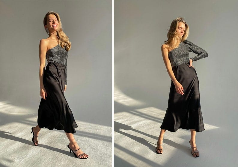 Falda Satin 54000S Vania. Super Comoda, Fresca, Te Permite Sentirte Libre, Ideal Para El Uso Del Dia A Dia, Te Incluye Cinturon.