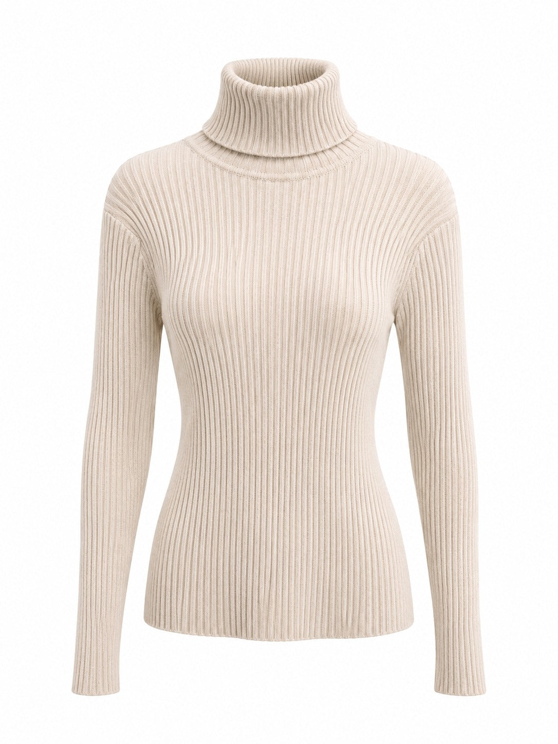 Blusa De Cuello Alto Tejido.