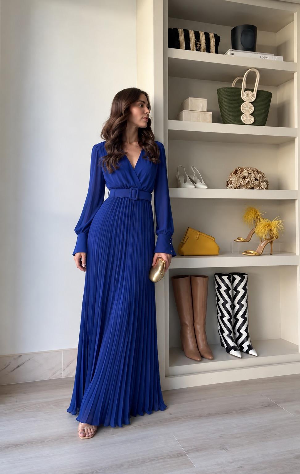 Maxi Vestido Plisado