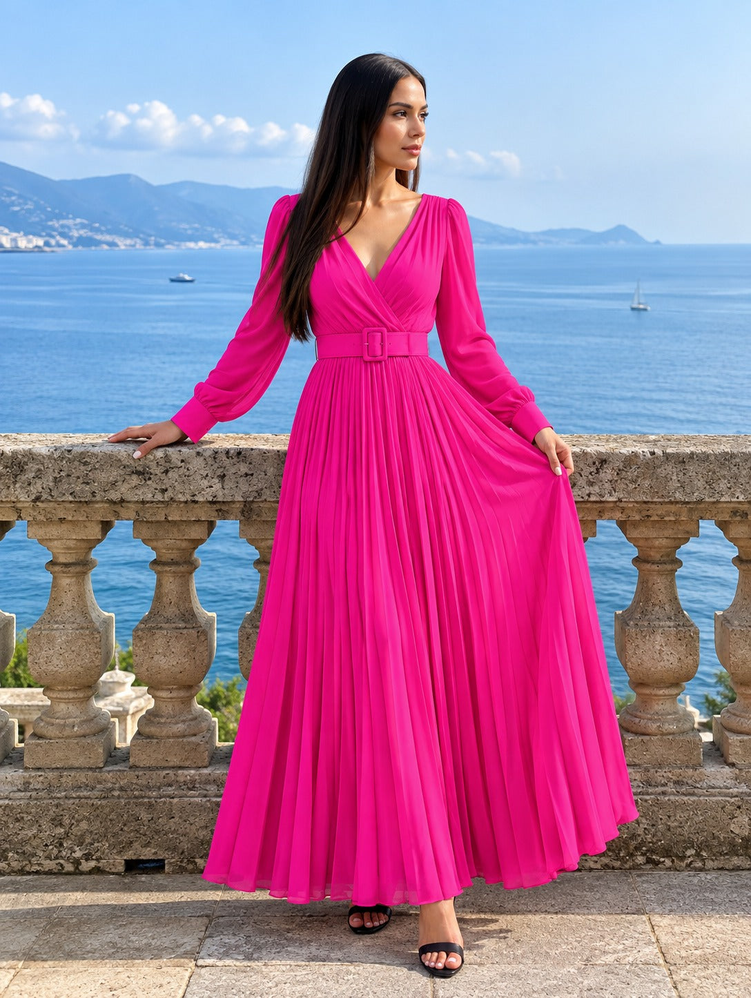 Maxi Vestido Plisado