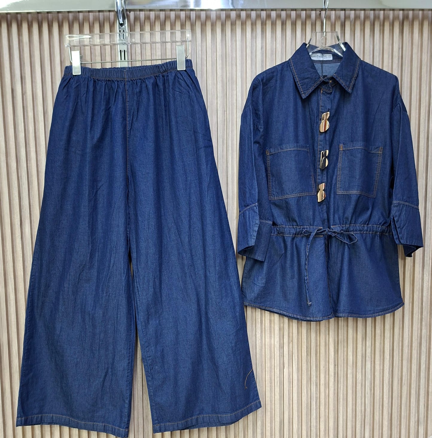 Set Belice Denim. Modelo Elegante, Casual, Formal, Con Estilo Chic Y Moderno.