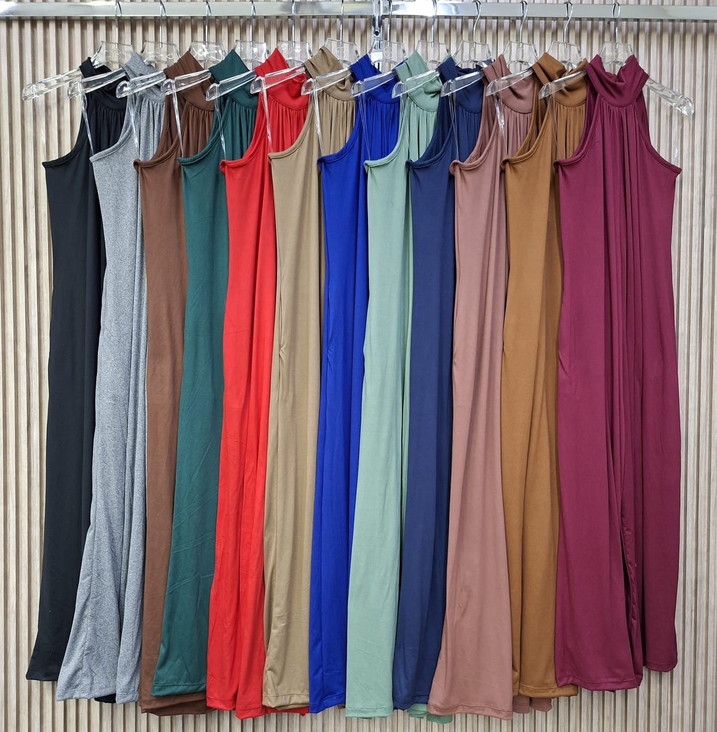 Boho Cuello alto  Brush Unitalla Casual Elegante Para el Dia a Dia Largo Para Talla Petit y Curvy