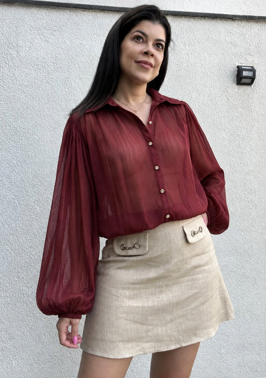 Blusa Fiore Organza.