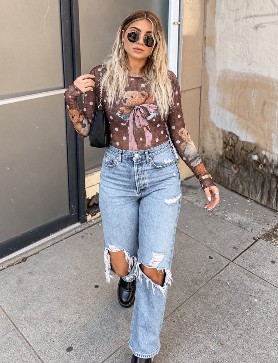Blusa Mesh Oso.