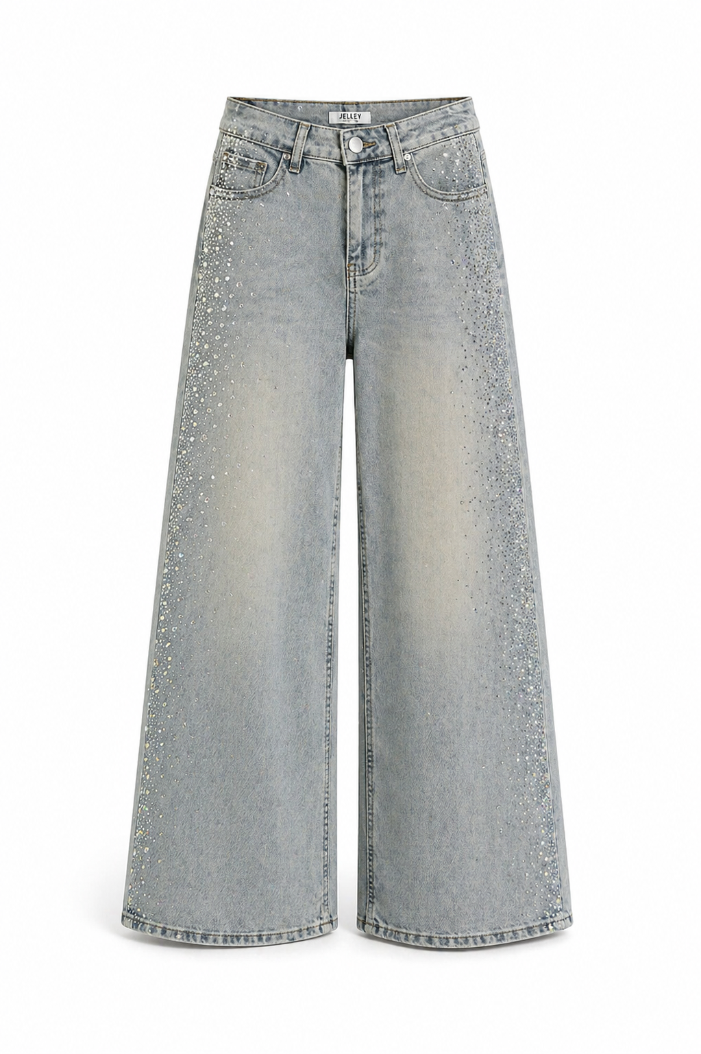 Pantalón Brillos Mezclilla T7088