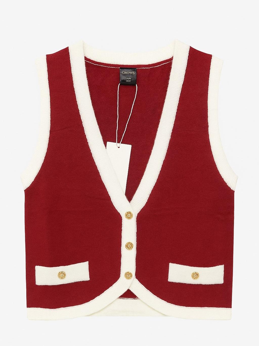 Chaleco Sof Con Botones Y Bolsas  De Adorno Con Boton Unitalla Casual Para el dia a dia