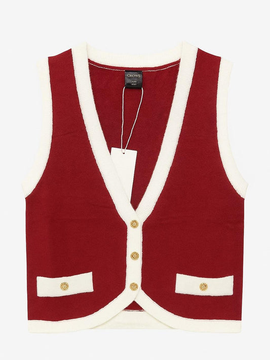 Chaleco Sof Con Botones Y Bolsas  De Adorno Con Boton Unitalla Casual Para el dia a dia